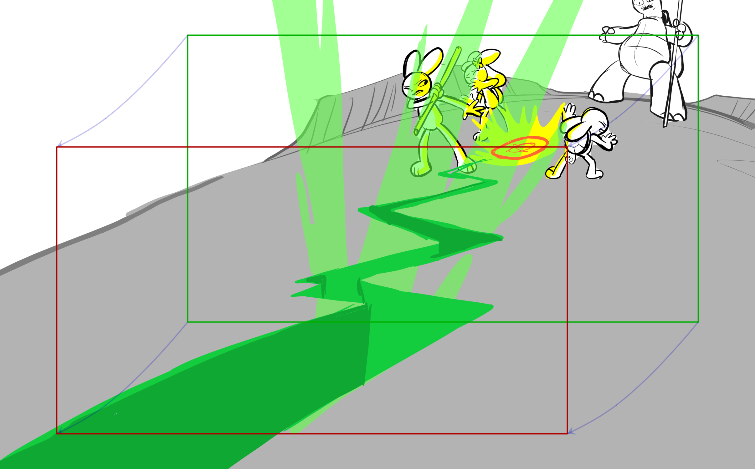 Venom Wars — Escena 25, panel 3, storyboard by Melissa Ballesteros